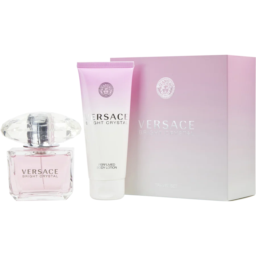 Bright Crystal by Versace Gift Set - 3 oz Eau De Toilette Spray + 3.4 oz Body Lotion for Women