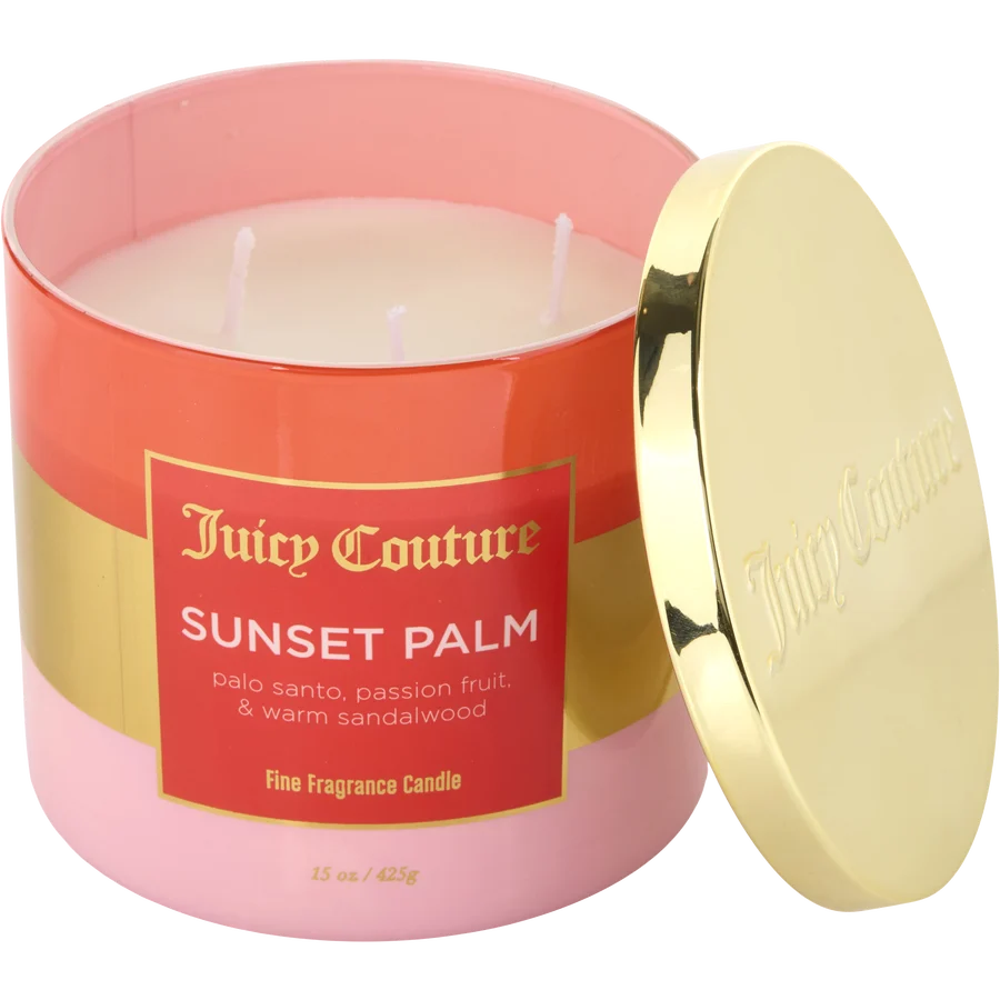 Juicy Couture 14.5 oz Soy Wax Blend 3 Wick Candle - Sunset Palm