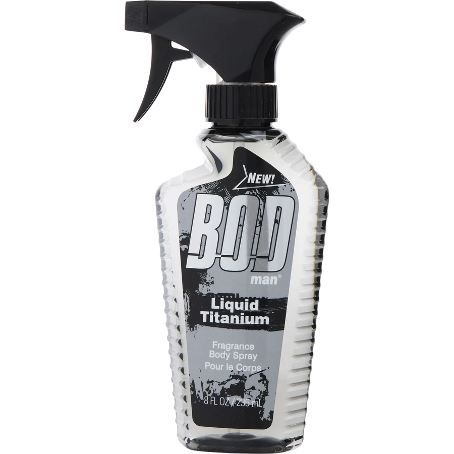 Bod Man Liquid Titanium by Parfums De Coeur 8 oz Fragrance Body Spray for Men