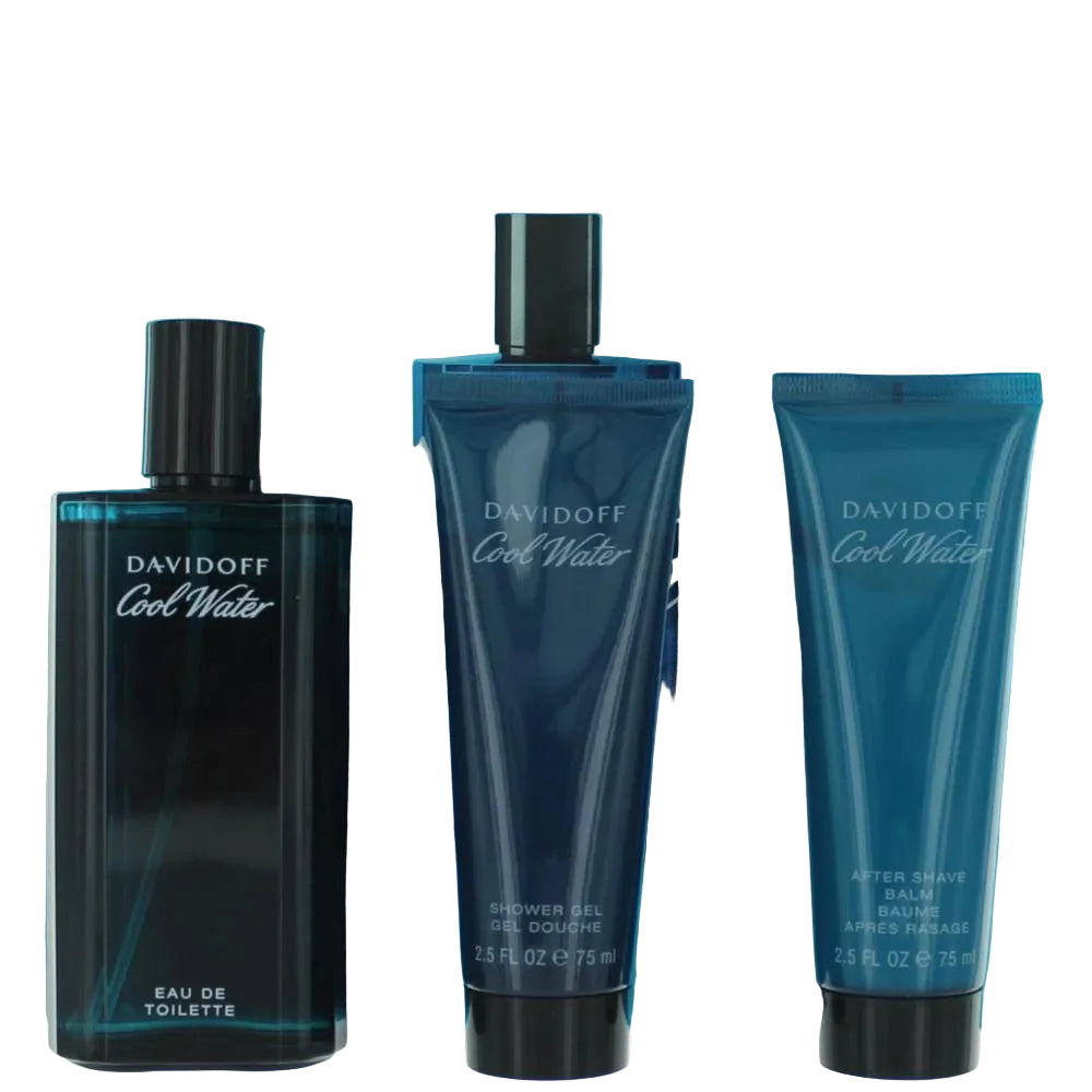 Cool Water by Davidoff, 3 Piece Gift Set for Men ⭐⭐⭐⭐⭐