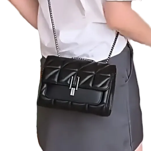 Quilted shoulder crossbody bag