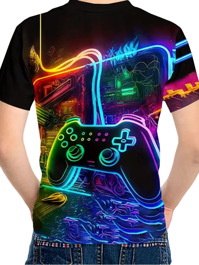 Boys' Gaming T-Shirt ( Size: 9-10 )