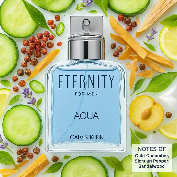 Eternity Aqua by Calvin Klein 3.4 oz Eau De Toilette Spray for Men