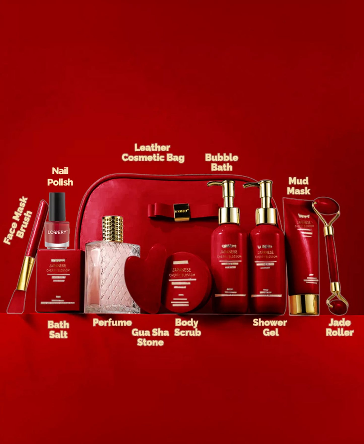 Lovery 11-Pc. Luxury Japanese Cherry Blossom Body Care Spa Gift Set