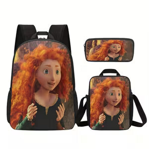 3-piece Disney Merida Princess Backpack Set