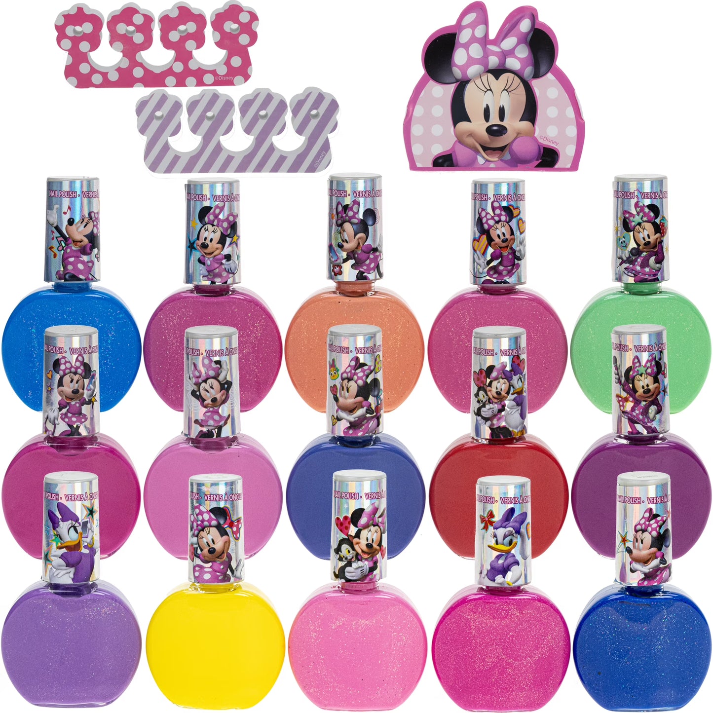 Minnie Mouse by Disney, 15 Piece Nail Polish Set for Kids