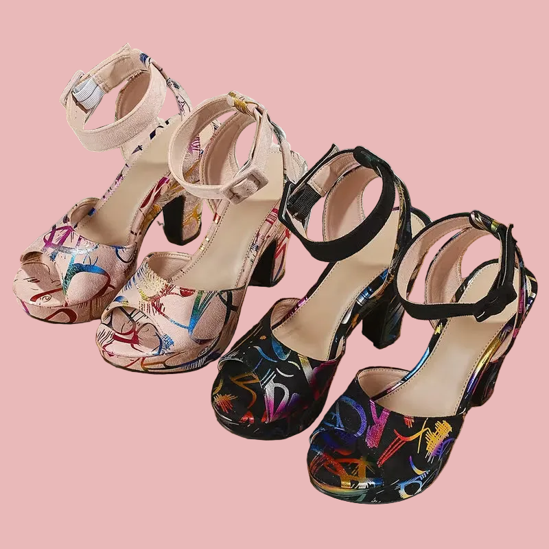 Fashion High Heeled Sandals ( Size: 7.5 )