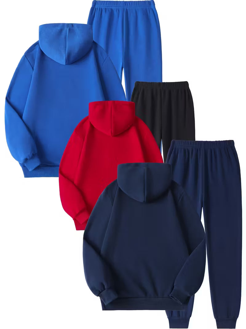 Winter Hoodie Sweatsuit Set for Boys Size: 5-6