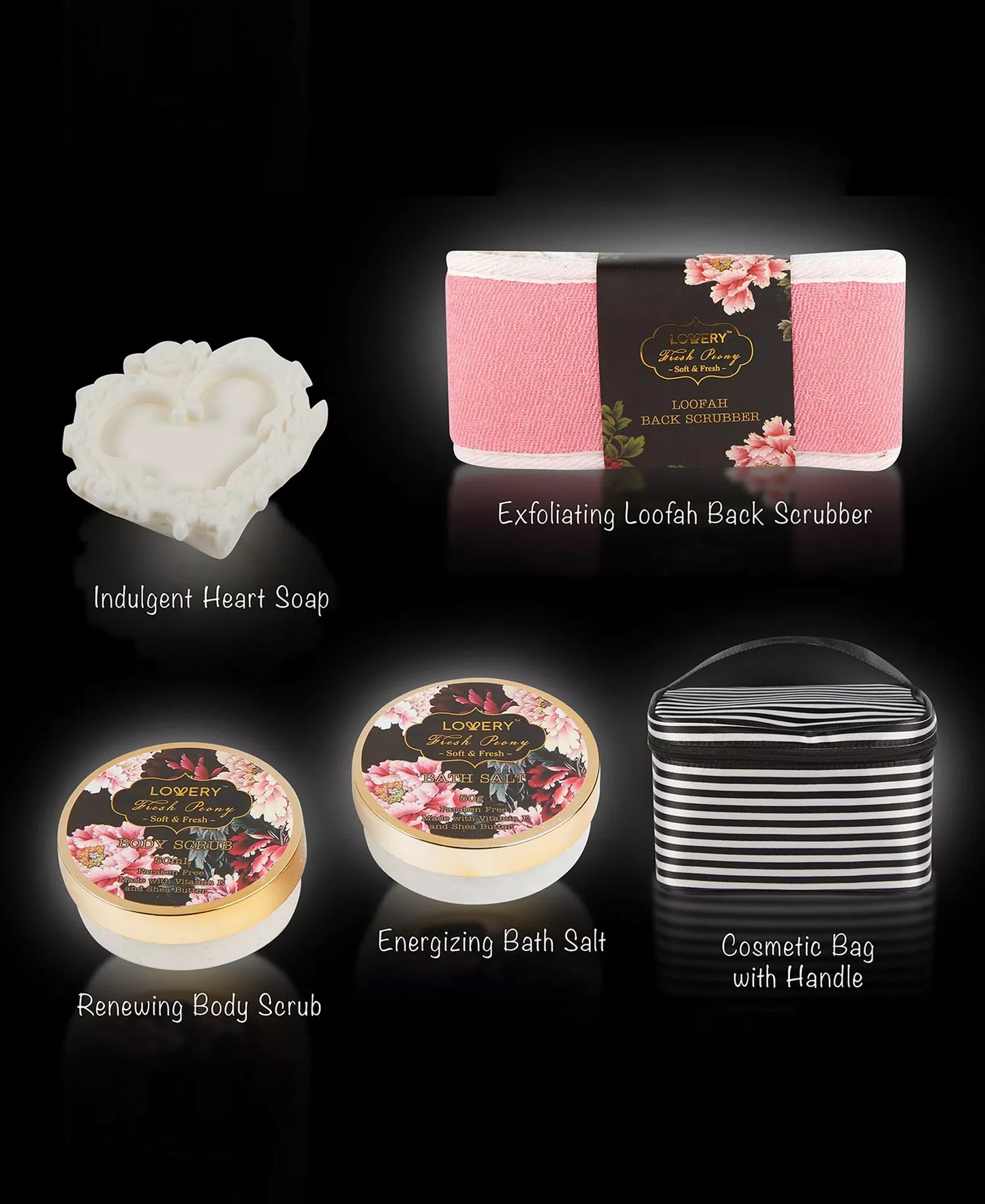 Lovery Peony Body Care 9 Piece Gift Set
