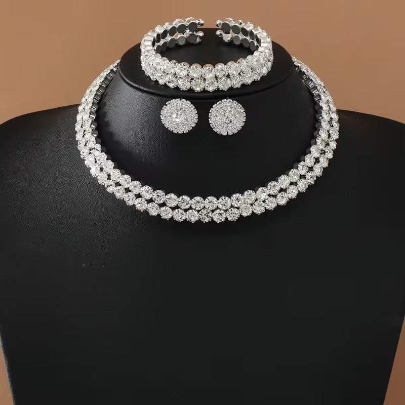 Luxury Sparkling Bridal Fashion Jewelry Set