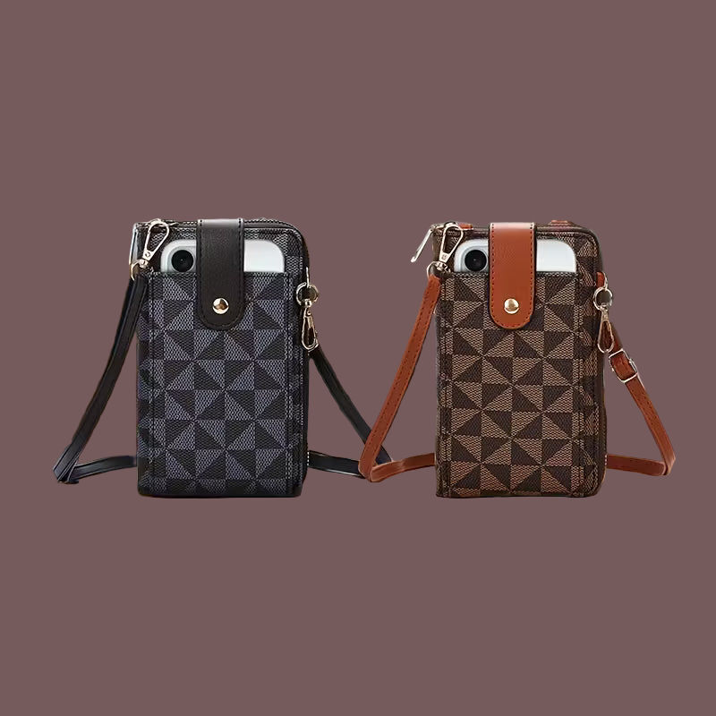 Stylish Compact Crossbody Phone Wallet - 2 Pieces