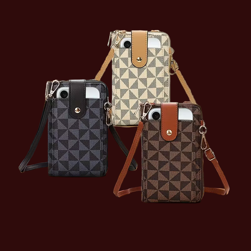 Stylish Compact Crossbody Phone Wallet - 3 Pieces