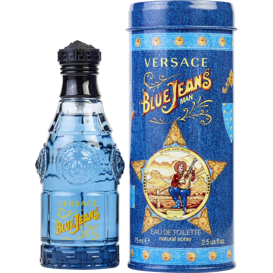 Blue Jeans by Versace 2.5 oz Eau De Toilette Spray for Men