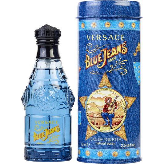 Blue Jeans by Versace 2.5 oz Eau De Toilette Spray for Men