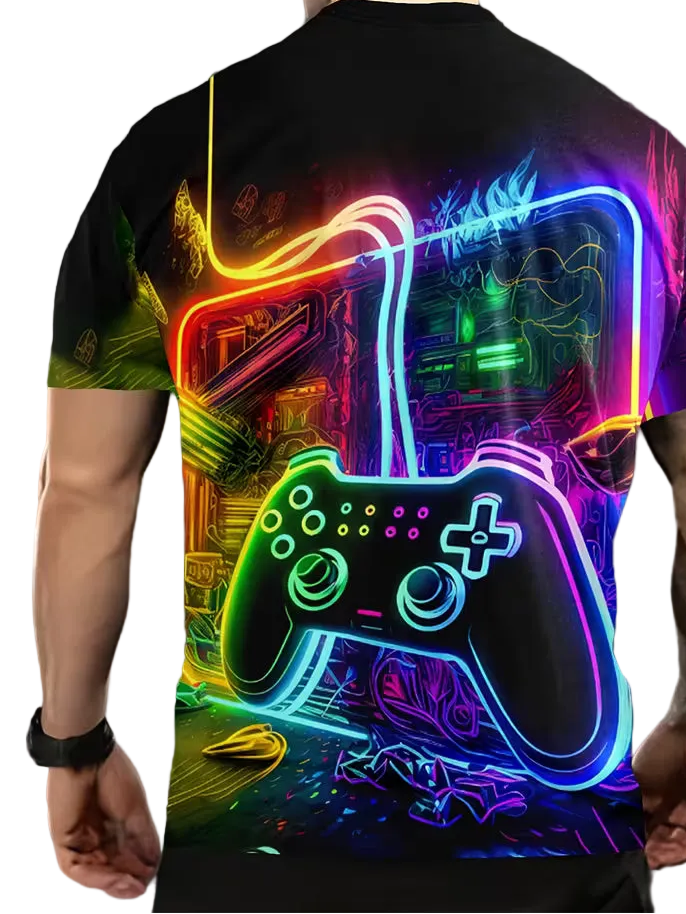2024 New Men's Gaming Graphic T-Shirt ( Size : XL )