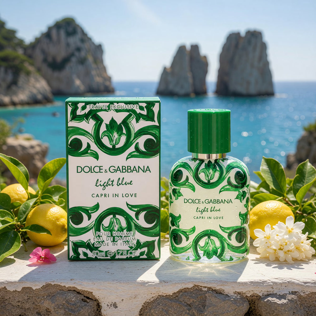 Light Blue Capri In Love Green by Dolce & Gabbana, 1.7oz EDP Spray Men