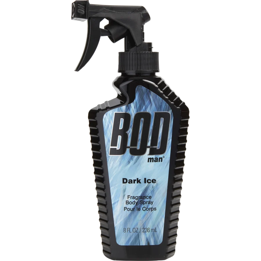 Bod Man Dark Ice by Parfums De Coeur 8 oz Body Spray for Men