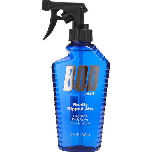 Bod Man Really Ripped Abs by Parfums De Coeur 8 oz Fragrance Body Spray for Men