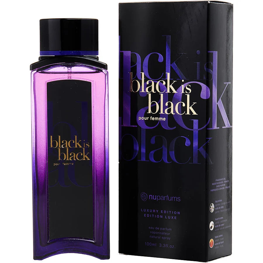Black Is Black by Nu Parfums 3.3 oz Eau De Parfum Spray for Women