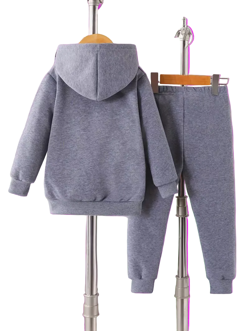 Girls' Fashionable Comfortable Hooded Sweatshirt and Pants Set  Set