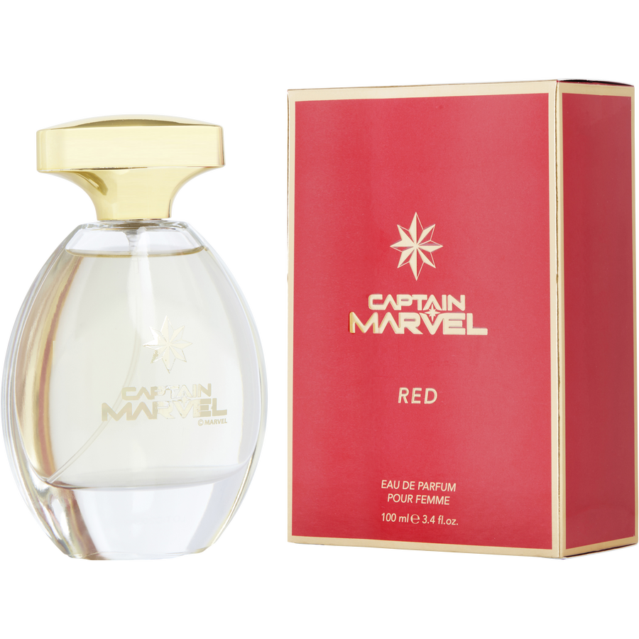Captain Marvel Red by Marvel 3.4 oz Eau De Parfum Spray for Women