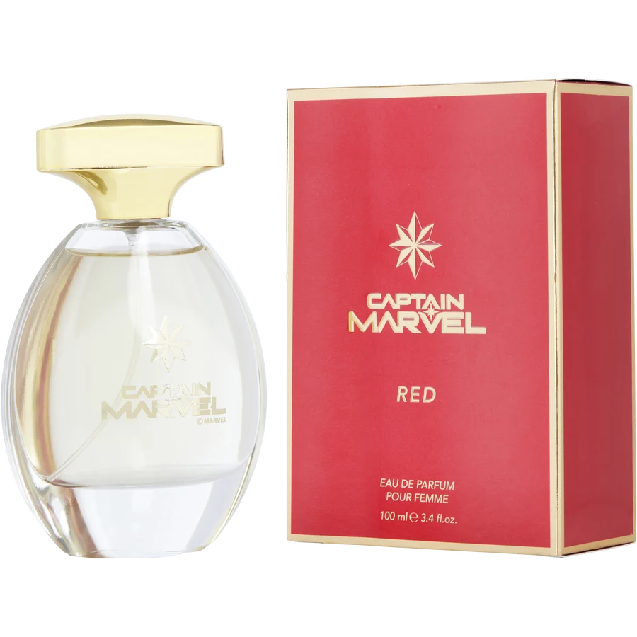 Captain Marvel Red by Marvel 3.4 oz Eau De Parfum Spray for Women