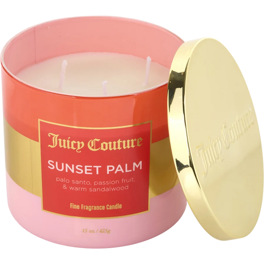 Juicy Couture 14.5 oz Soy Wax Blend 3 Wick Candle - Sunset Palm