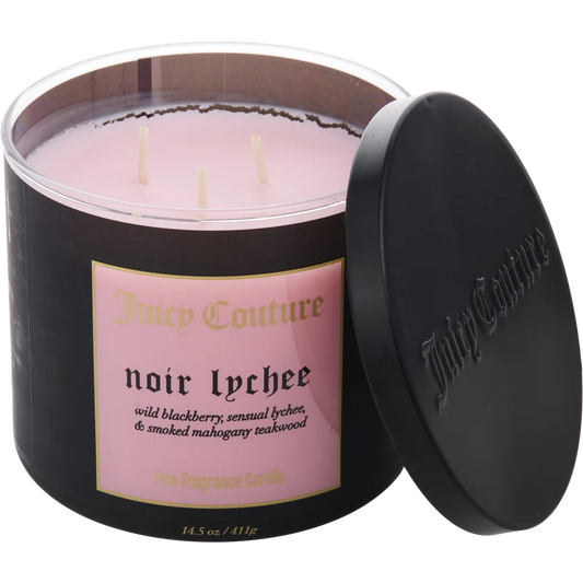 Juicy Couture 14.5 oz Soy Wax Blend 3 Wick Candle - Noir Lychee