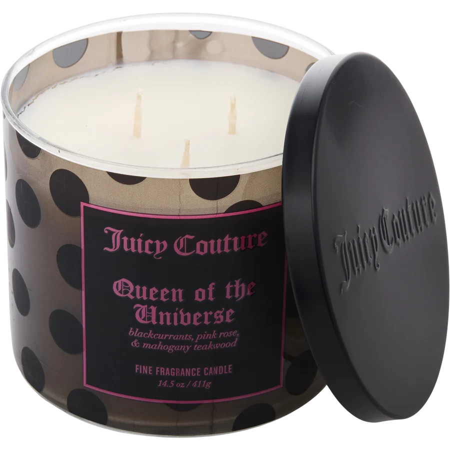 Juicy Couture 14.5oz Soy Wax Blend 3 Wick Candle - Queen Of The Universe