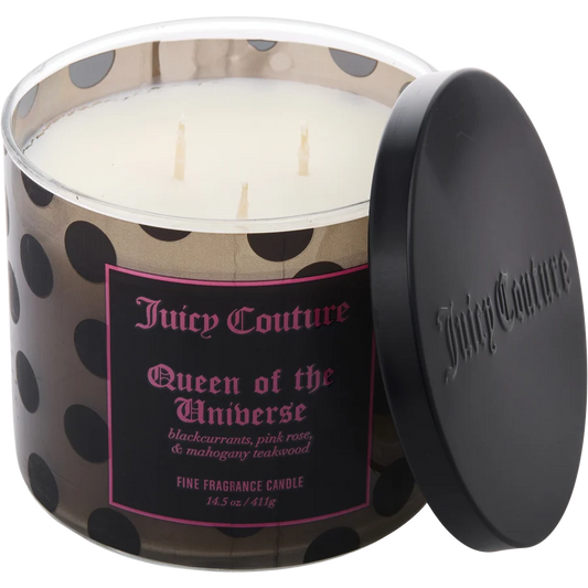 Juicy Couture 14.5oz Soy Wax Blend 3 Wick Candle - Queen Of The Universe
