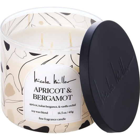 Nicole Miller Apricot & Bergamot Soy Wax Blend Candle by Nicole Miller ( Unisex )