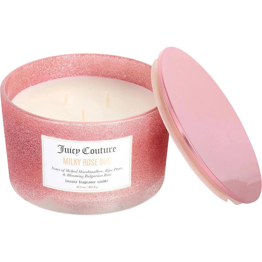 Juicy Couture 16.5 oz Soy Wax Blend 3 Wick Candle - Milky Rose Bud