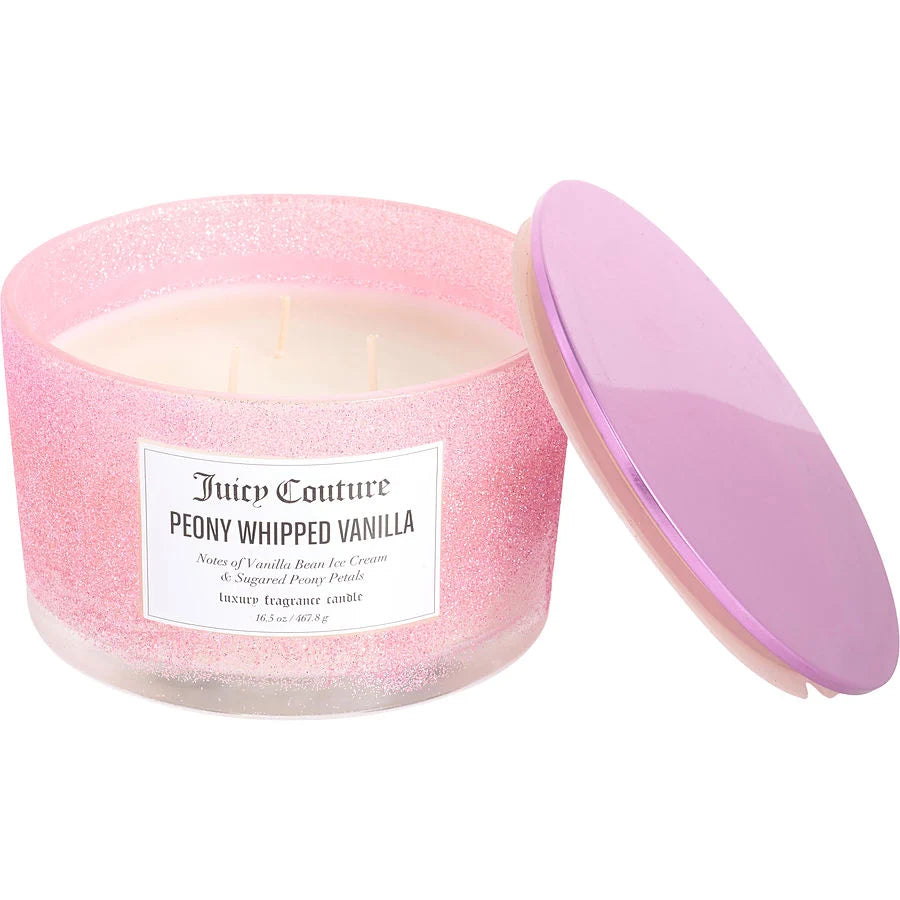 Juicy Couture 16.5oz Soy Wax Blend 3 Wick Candle - Peony Whipped Vanilla