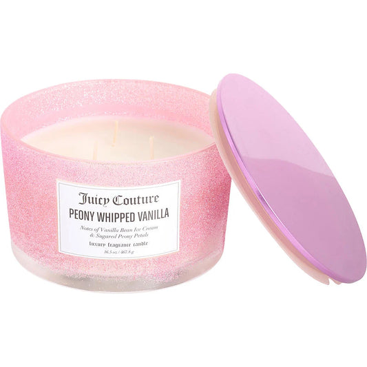 Juicy Couture 16.5oz Soy Wax Blend 3 Wick Candle - Peony Whipped Vanilla