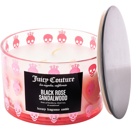Juicy Couture 16.5oz Soy Wax Blend 3 Wick Candle - Black Rose Sandalwood