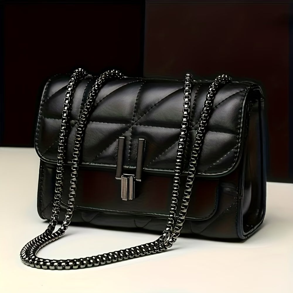Quilted shoulder crossbody bag