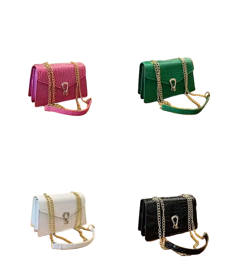 Chic Green Snake-Print Crossbody Bag for Women