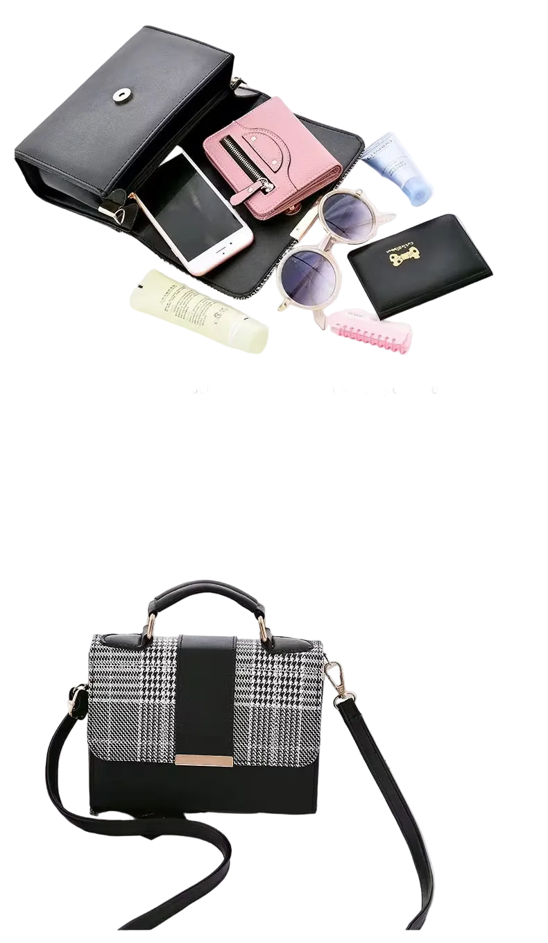 Houndstooth Crossbody Bag