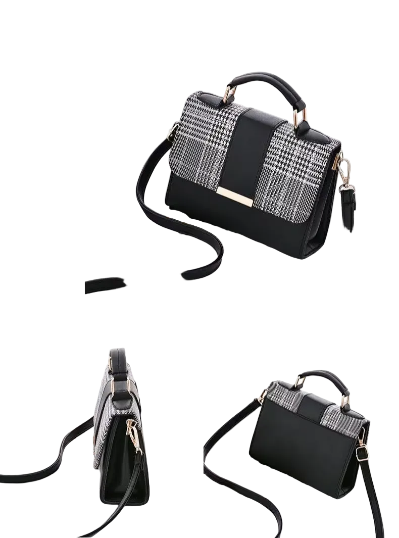 Houndstooth Crossbody Bag
