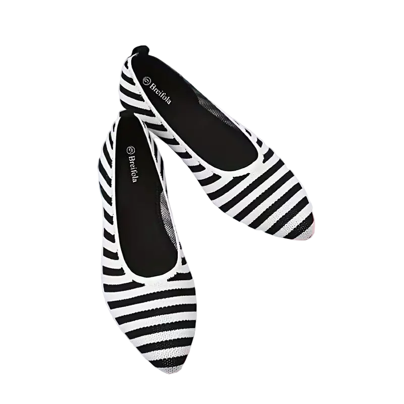 Breathable Knit Mary Jane Flats - Slip-On ( 8 )