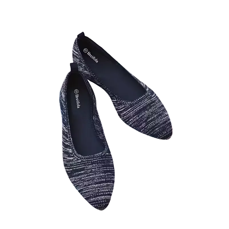 Breathable Knit Mary Jane Flats - Slip-On, ( Size: 6 )