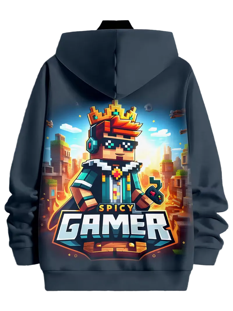 Boys Fashion Zipper Hooded Cardigan ( Size: 5-6 )