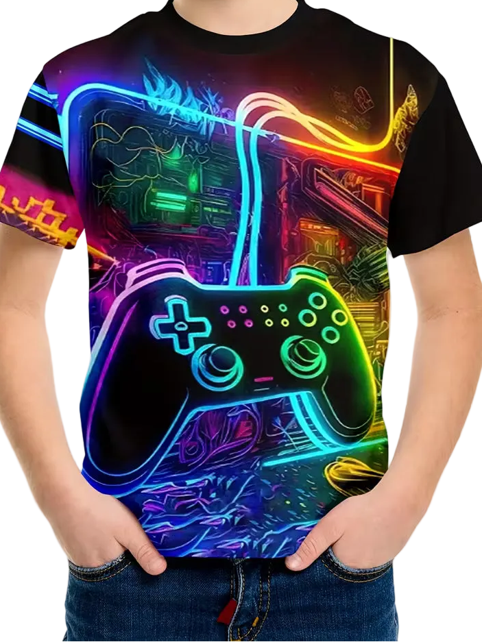 Boys' Gaming T-Shirt ( Size: 9-10 )