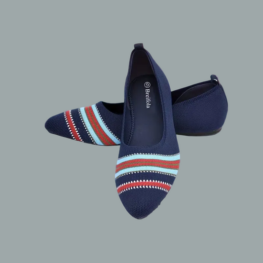 Breathable Knit Mary Jane Flats - Slip-On ( 9 )