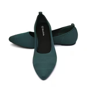 Breathable Knit Mary Jane Flats - Slip-On