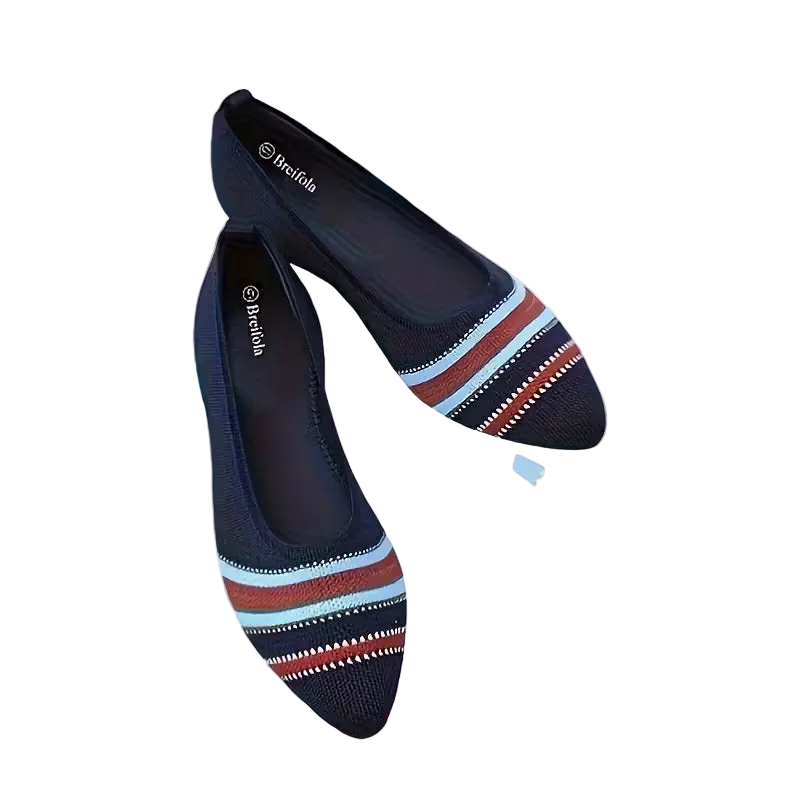 Breathable Knit Mary Jane Flats - Slip-On ( 9 )