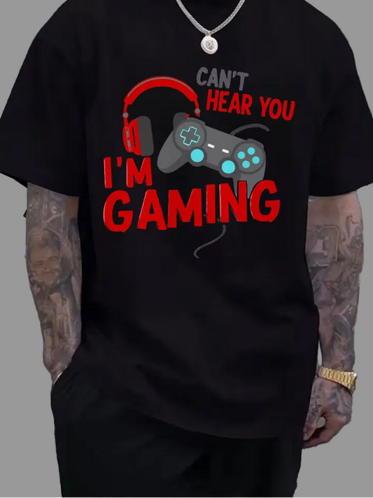 I'm Gaming' Retro Gaming T-Shirt ( Size: XL )