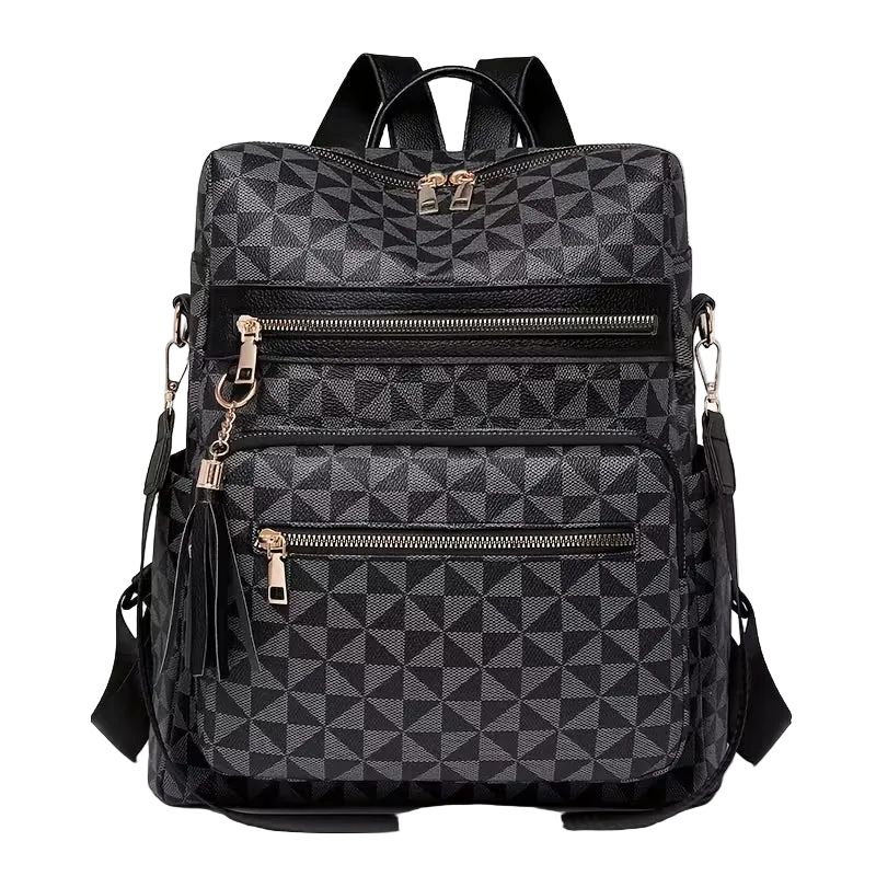 Black Casual Easy Women's Backpack
