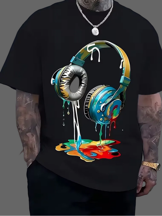 Men's Casual Streetwear T-Shirt ( Size: L