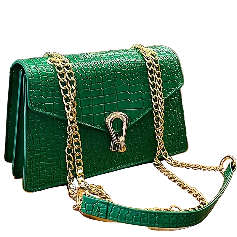 Chic Women's Handbag with Crocodile Pattern